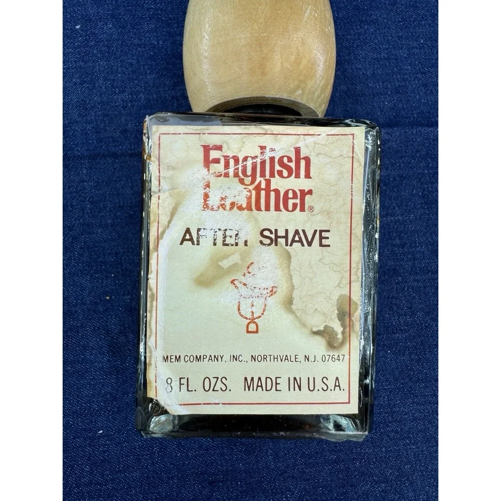 VTG New Original MEM English Leather Aftershave 8 oz Large Bottle Made in USA
